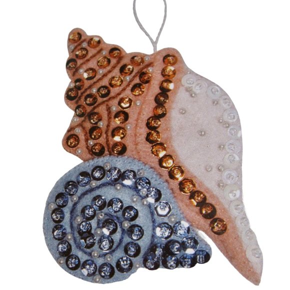 Bucilla Under the Sea Christmas Felt Ornament Kit 86958E Dolphin Turtle Shells - Picture 2 of 7